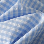Buddha Stones Summer Casual Boho Blue Plaid Women's Skirts