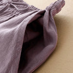 Buddha Stones Summer Casual Minimalist Drawstring Elastic Waist Solid Women's Skirts With Pockets
