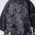 Buddha Stones Summer Casual Vintage Crane Print Men's Kimonos