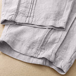Buddha Stones Summer Casual Minimalist Solid Cropped Pants Vertical Seam Women's Harem Pants With Pockets
