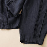 Buddha Stones Summer Casual Minimalist Solid Cropped Pants Vertical Seam Women's Harem Pants With Pockets