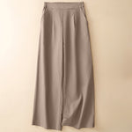 Buddha Stones Summer Minimalist Elegant Solid Cropped Pants Women's Straight Leg Pants With Pockets