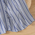 Buddha Stones Summer Casual Vintage vertical Plaid A-line Women's Skirts With Pocket
