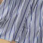 Buddha Stones Summer Casual Vintage vertical Plaid A-line Women's Skirts With Pocket