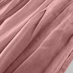 Buddha Stones Summer Casual Boho Drawstring Solid Capri Pants Women's Wide Leg Pants With Pockets