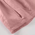 Buddha Stones Summer Casual Boho Drawstring Solid Capri Pants Women's Wide Leg Pants With Pockets
