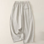Buddha Stones Summer Casual Minimalist Drawstring Solid Cropped Pants Women's Wide Leg Pants With Pockets