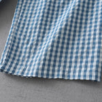 Buddha Stones Summer Casual Drawstring Plaid Ankle Pants Women's Straight Leg Pants With Pocket