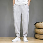 Buddha Stones Summer Casual Minimalist Drawstring Solid Capri Pants Men's Tapered Pants With Pocket