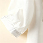 Buddha Stones Summer Elegant Vintage Button-up Solid Front Pleated Ruffle Women's Short Sleeve Shirts