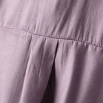 Buddha Stones Summer Elegant Vintage Button-up Solid Front Pleated Ruffle Women's Short Sleeve Shirts