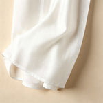 Buddha Stones Summer Elegant Vintage Button-up Solid Front Pleated Ruffle Women's Short Sleeve Shirts