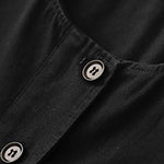 Buddha Stones Summer Casual Vintage Button-Up Drawstring Solid Tank Top Women's Sleeveless Shirts