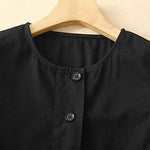 Buddha Stones Summer Casual Vintage Button-Up Drawstring Solid Tank Top Women's Sleeveless Shirts