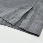 Buddha Stones Summer Vintage Mandarin Collar Button Up Solid Men's Short Sleeve Shirts With Pockets