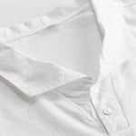 Buddha Stones Summer Casual Minimalist Button-Up Solid Lapel Men's Short Sleeve Shirts