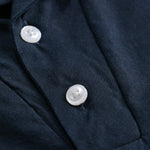 Buddha Stones Summer Casual Minimalist Button-Up Solid Lapel Men's Short Sleeve Shirts