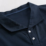Buddha Stones Summer Casual Minimalist Button-Up Solid Lapel Men's Short Sleeve Shirts