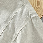 Buddha Stones Summer Casual Minimalist Button-Up Solid Linen Men's Short Sleeve Shirts