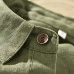 Buddha Stones Summer Casual Minimalist Button-Up Solid Linen Men's Short Sleeve Shirts