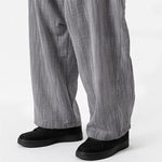 Buddha Stones Spring Summer Casual Minimalist Drawstring Solid Long Pants Men's Straight Leg Pants With Pocket
