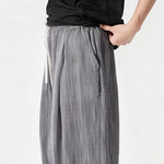 Buddha Stones Spring Summer Casual Minimalist Drawstring Solid Long Pants Men's Straight Leg Pants With Pocket