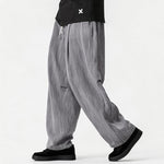 Buddha Stones Spring Summer Casual Minimalist Drawstring Solid Long Pants Men's Straight Leg Pants With Pocket