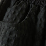 Buddha Stones Summer Casual Minimalist Plaid Drawstring Cropped Pants Women's Harem Pants With Pocket