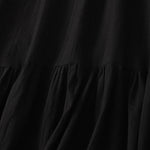 Buddha Stones Summer Casual Minimalist Solid Crew Neck Women's Short Sleeve Dresses With Pockets