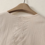 Buddha Stones Summer Casual Minimalist Solid Crew Neck Women's Short Sleeve Dresses With Pockets