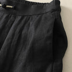 Buddha Stones Summer Casual Minimalist Solid Cropped Pants Pleated Women's Harem Pants With Pockets