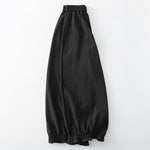 Buddha Stones Summer Casual Minimalist Solid Ruffled Hem Ankle Pants Women's Harem Pants With Pockets