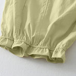 Buddha Stones Summer Casual Minimalist Solid Ruffled Hem Ankle Pants Women's Harem Pants With Pockets