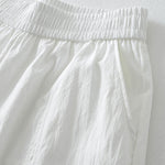 Buddha Stones Summer Casual Minimalist Solid Ruffled Hem Ankle Pants Women's Harem Pants With Pockets