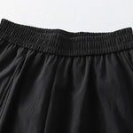 Buddha Stones Summer Casual Minimalist Solid Ruffled Hem Ankle Pants Women's Harem Pants With Pockets