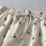 Buddha Stones Summer Casual Vintage Drawstring Floral Polka dots Cropped Pants Women's Harem Pants With Pocket