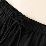Buddha Stones Summer Casual Minimalist Drawstring Solid Long Pants Women's Tapered Pants With Pockets