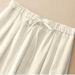 Buddha Stones Summer Casual Minimalist Drawstring Solid Long Pants Women's Tapered Pants With Pockets