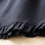 Buddha Stones Summer Casual Minimalist Drawstring Ruffled Lace-up Solid Women's Skirts With Pocket