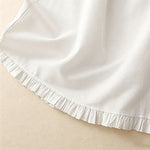Buddha Stones Summer Casual Minimalist Drawstring Ruffled Lace-up Solid Women's Skirts With Pocket