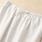 Buddha Stones Summer Casual Minimalist Drawstring Ruffled Lace-up Solid Women's Skirts With Pocket