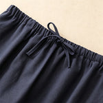 Buddha Stones Summer Casual Minimalist Drawstring Ruffled Lace-up Solid Women's Skirts With Pocket