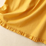 Buddha Stones Summer Casual Minimalist Drawstring Ruffled Lace-up Solid Women's Skirts With Pocket