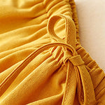 Buddha Stones Summer Casual Minimalist Drawstring Ruffled Lace-up Solid Women's Skirts With Pocket