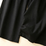 Buddha Stones Summer Casual Minimalist Solid Ankle Pants One Frog Button Women's Straight Leg Pants With Pockets