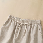 Buddha Stones Summer Casual Minimalist Drawstring Embroidery Wavy Lines Geometric Women's Shorts With Pockets