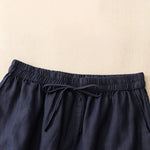 Buddha Stones Summer Casual Minimalist Drawstring Embroidery Wavy Lines Geometric Women's Shorts With Pockets