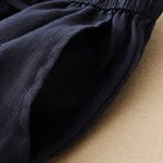 Buddha Stones Summer Casual Minimalist Drawstring Embroidery Wavy Lines Geometric Women's Shorts With Pockets