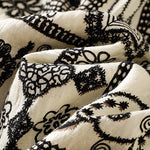 Buddha Stones Summer Bohemian Casual Black Beige Geometric Floral Women's Skirt