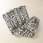 Buddha Stones Summer Bohemian Casual Black Beige Geometric Floral Women's Skirt